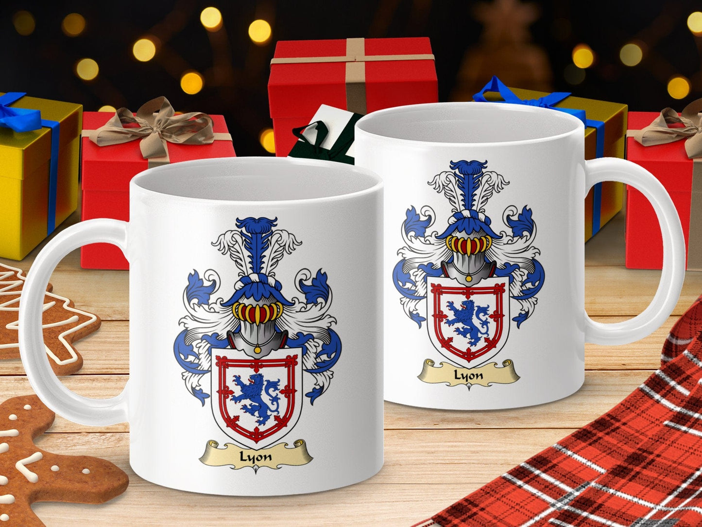 Physical Item 11oz / White Lyon Clan Coat Of Arms Scottish Mug