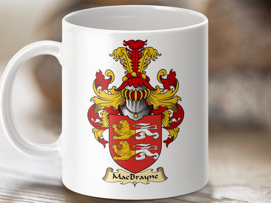 Physical Item 11oz / White MacBrayne Clan Coat Of Arms Scottish Mug