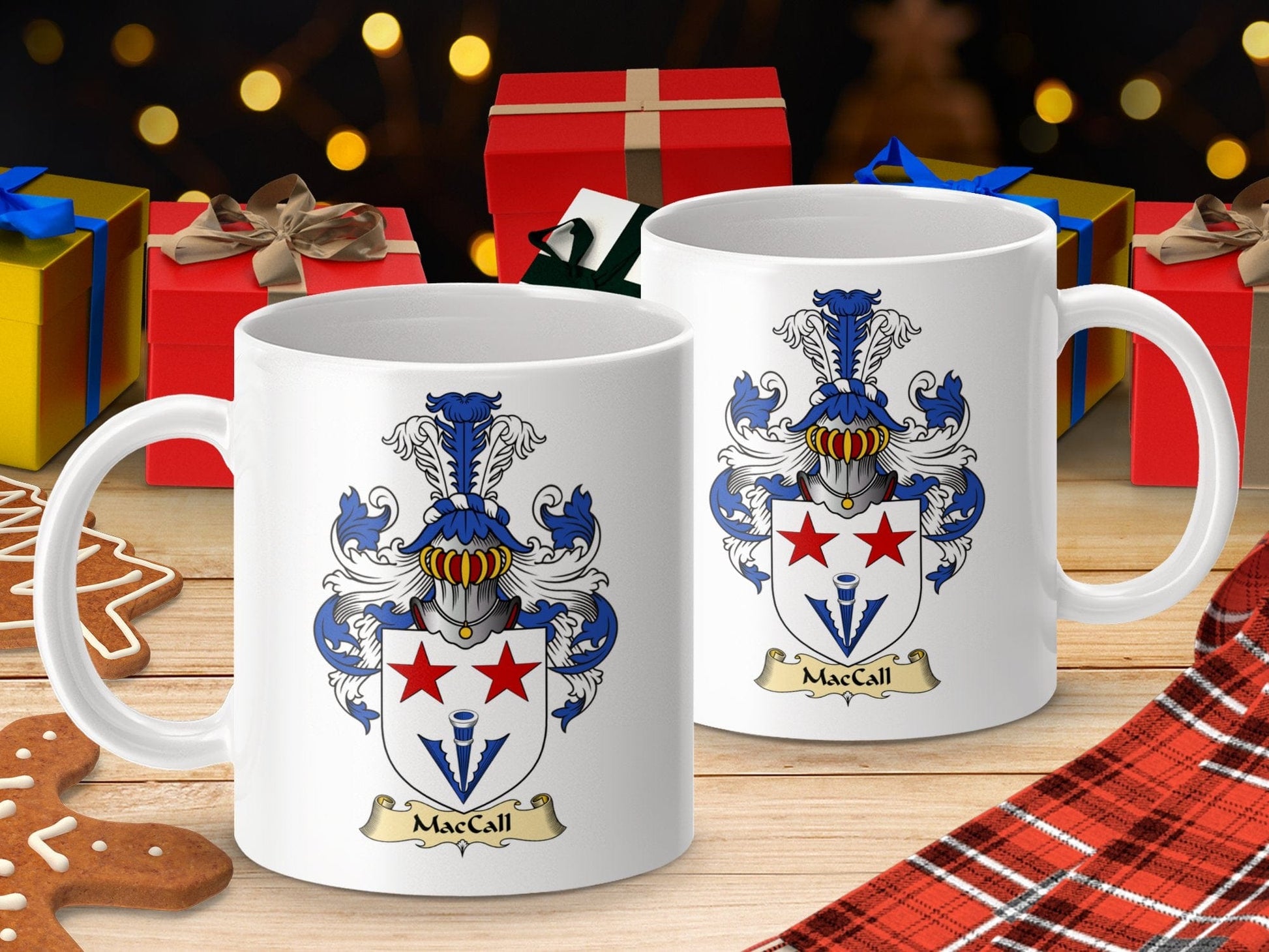 Physical Item 11oz / White MacCall Clan Coat Of Arms Scottish Mug