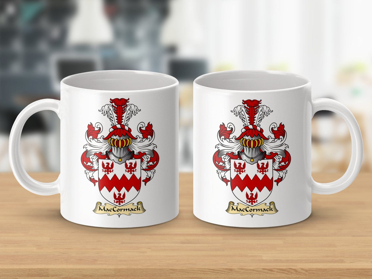 Physical Item 11oz / White MacCormack Clan Coat Of Arms Scottish Mug