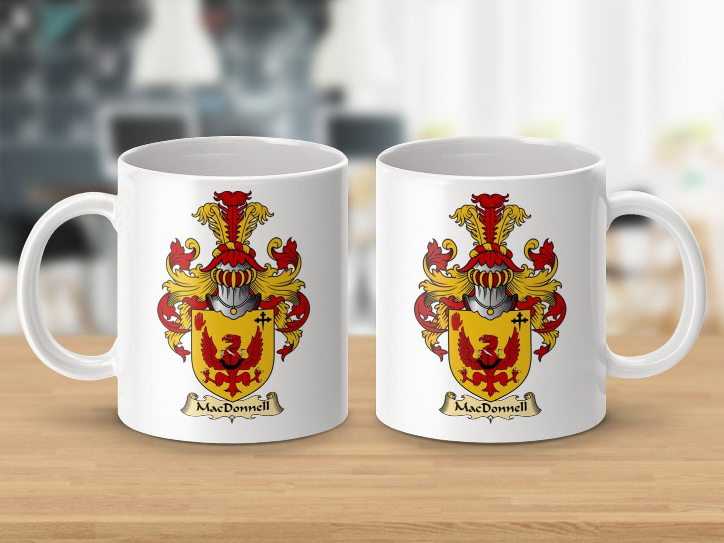 Physical Item 11oz / White MacDonnell Clan Coat Of Arms Scottish Mug