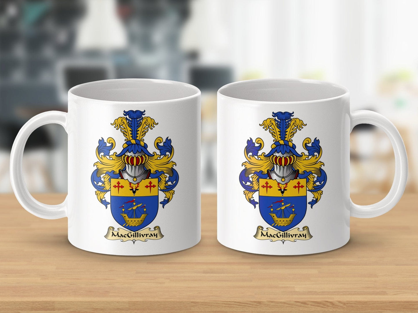 Physical Item 11oz / White MacGillivray Clan Coat Of Arms Scottish Mug