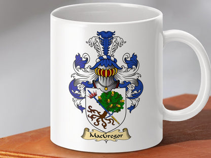 Physical Item 11oz / White Macgregor Clan Coat Of Arms Scottish Mug