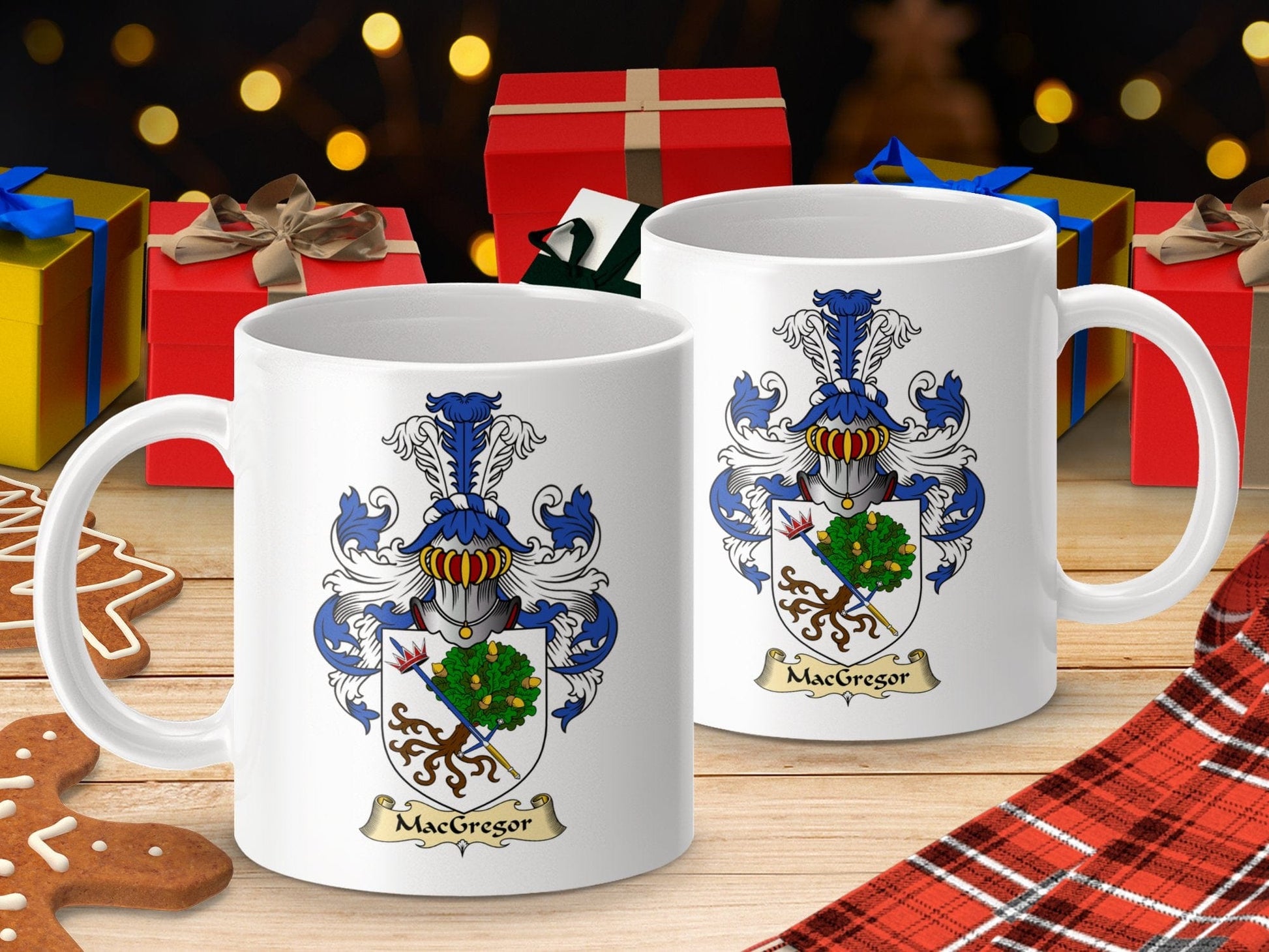 Physical Item 11oz / White Macgregor Clan Coat Of Arms Scottish Mug