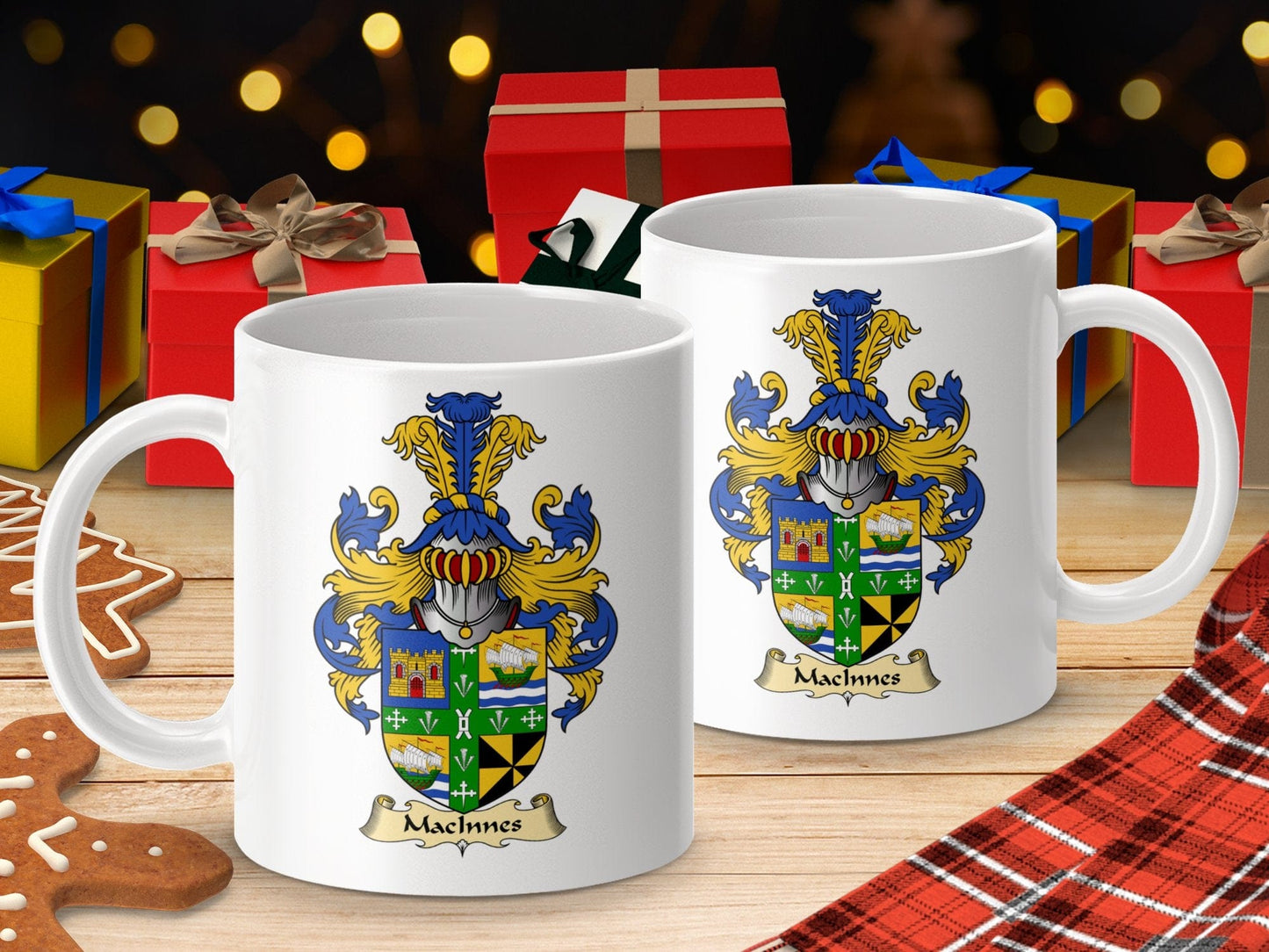 Physical Item 11oz / White MacInnes Clan Coat Of Arms Scottish Mug