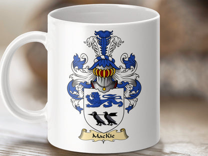 Physical Item 11oz / White Mackie Clan Coat Of Arms Scottish Mug