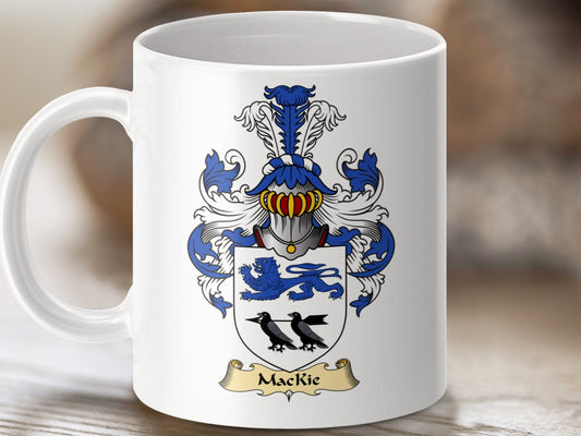 Physical Item 11oz / White Mackie Clan Coat Of Arms Scottish Mug