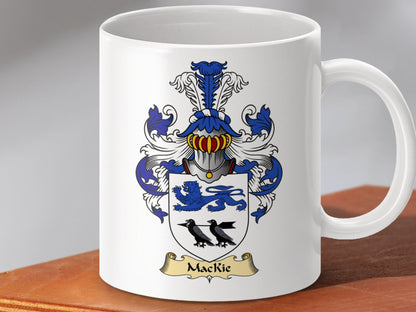 Physical Item 11oz / White Mackie Clan Coat Of Arms Scottish Mug