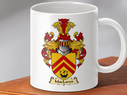 Physical Item 11oz / White Maclaren Clan Coat Of Arms Scottish Mug