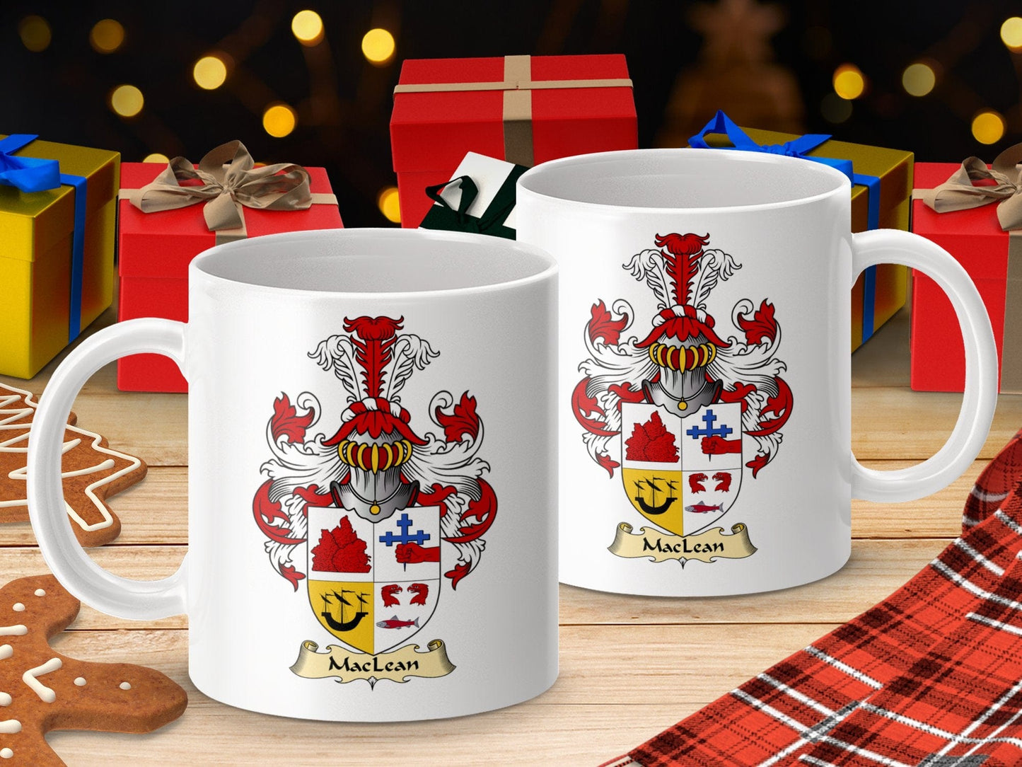 Physical Item 11oz / White MacLean Clan Coat Of Arms Scottish Coffee Mug