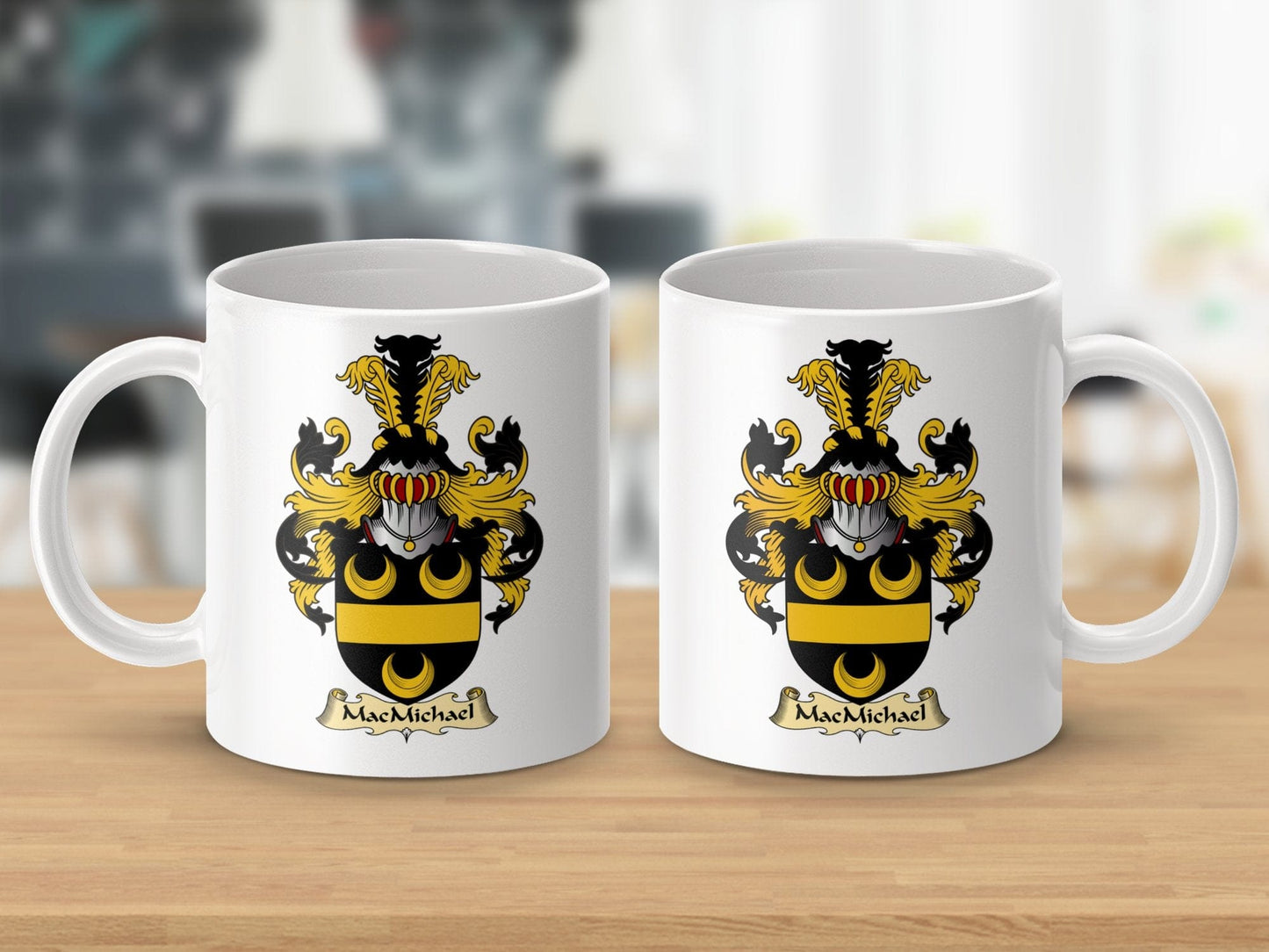 Physical Item 11oz / White MacMichael Clan Coat Of Arms Scottish Heritage Mug