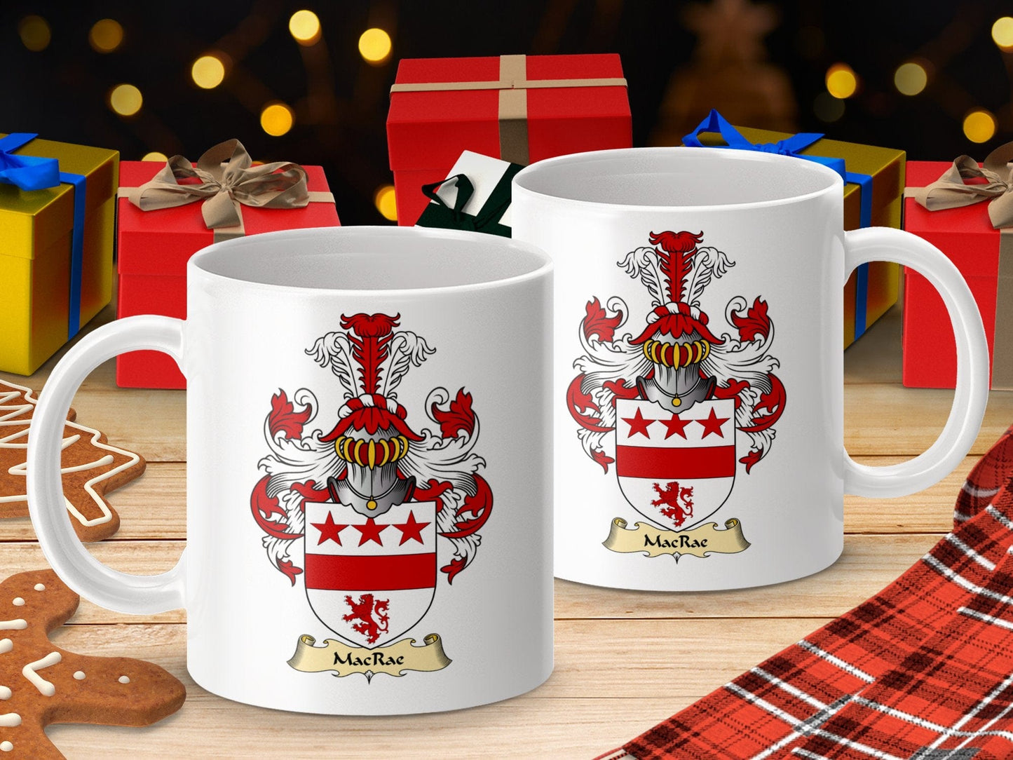 Physical Item 11oz / White MacRae Clan Coat Of Arms Scottish Mug