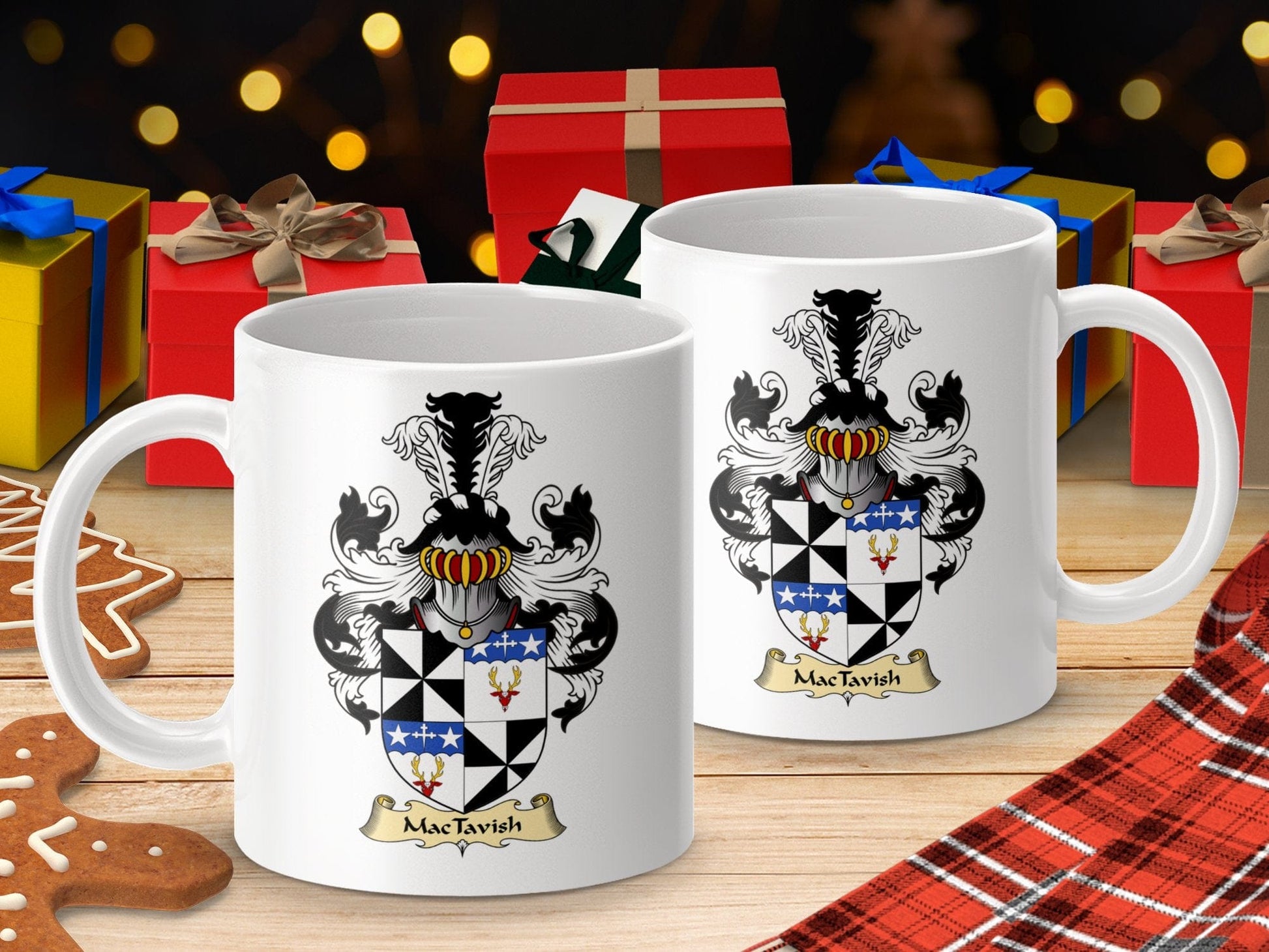 Physical Item 11oz / White MacTavish Clan Coat Of Arms Scottish Mug