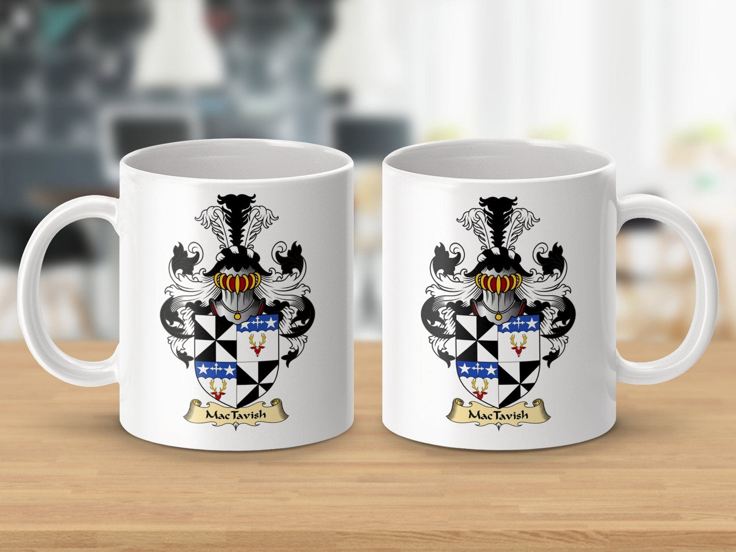 Physical Item 11oz / White MacTavish Clan Coat Of Arms Scottish Mug