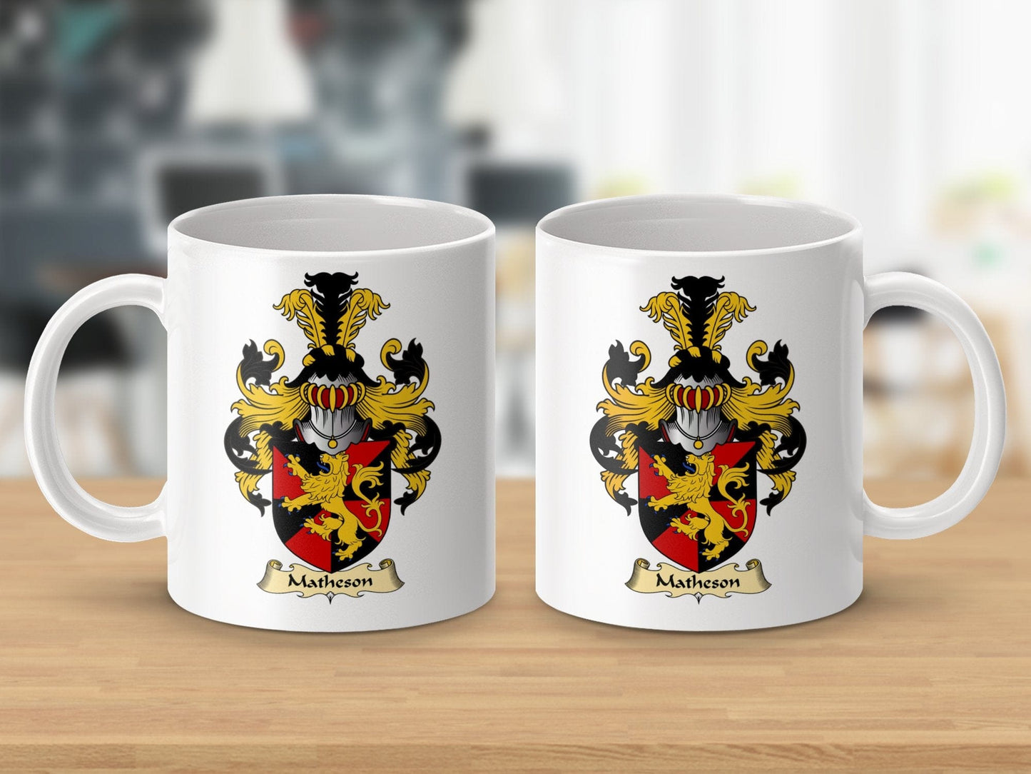 Physical Item 11oz / White Matheson Clan Coat Of Arms Scottish Mug