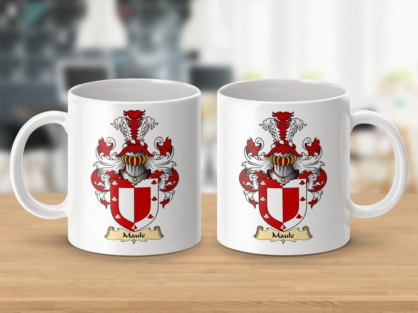 Physical Item 11oz / White Maule Clan Coat Of Arms Scottish Mug