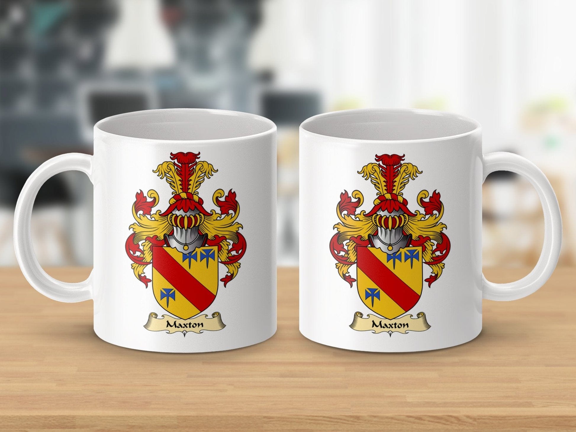 Physical Item 11oz / White Maxton Clan Coat Of Arms Scottish Gifts Legacy Mug