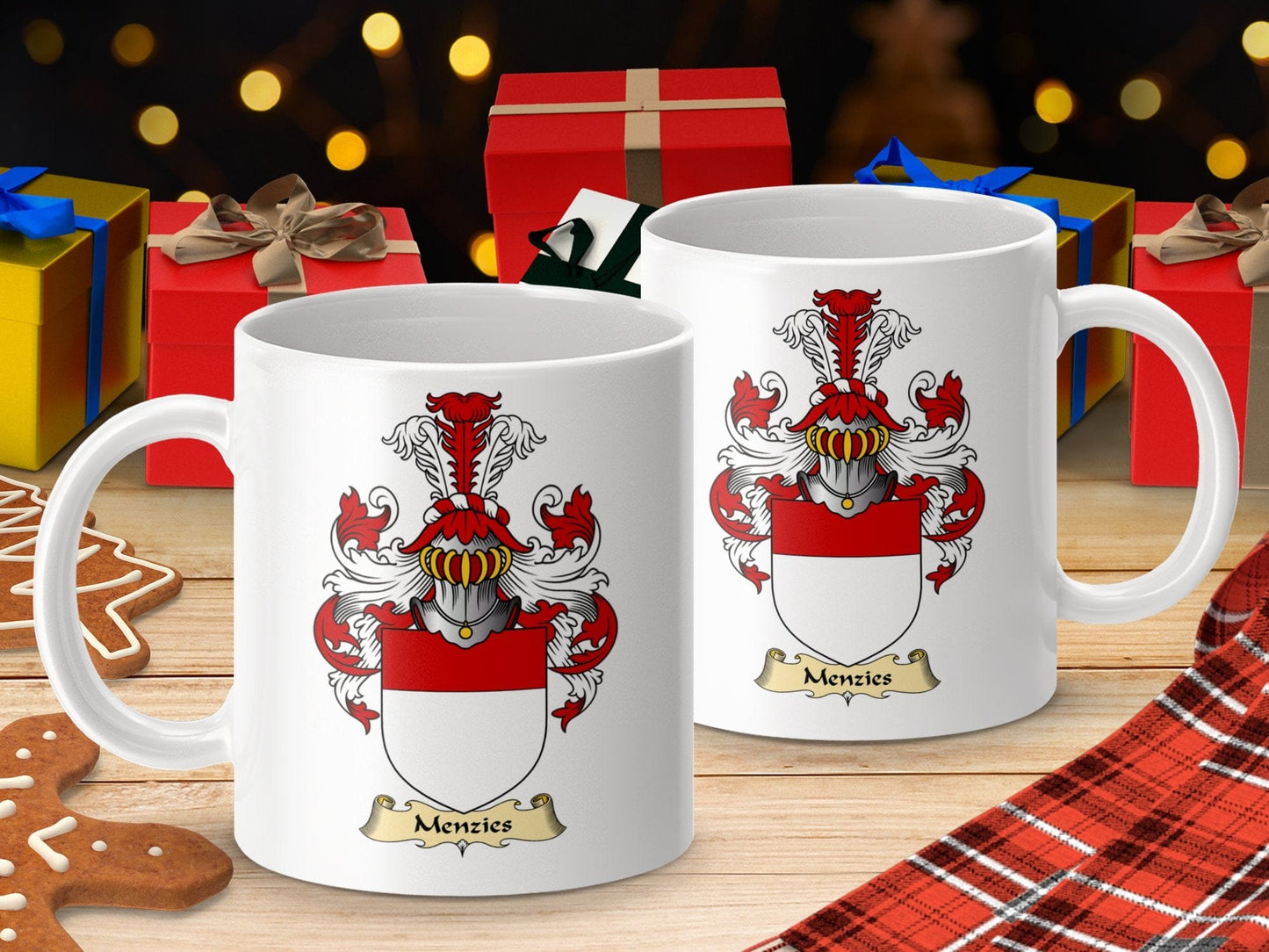 Physical Item 11oz / White Menzies Clan Coat Of Arms Scottish Mug