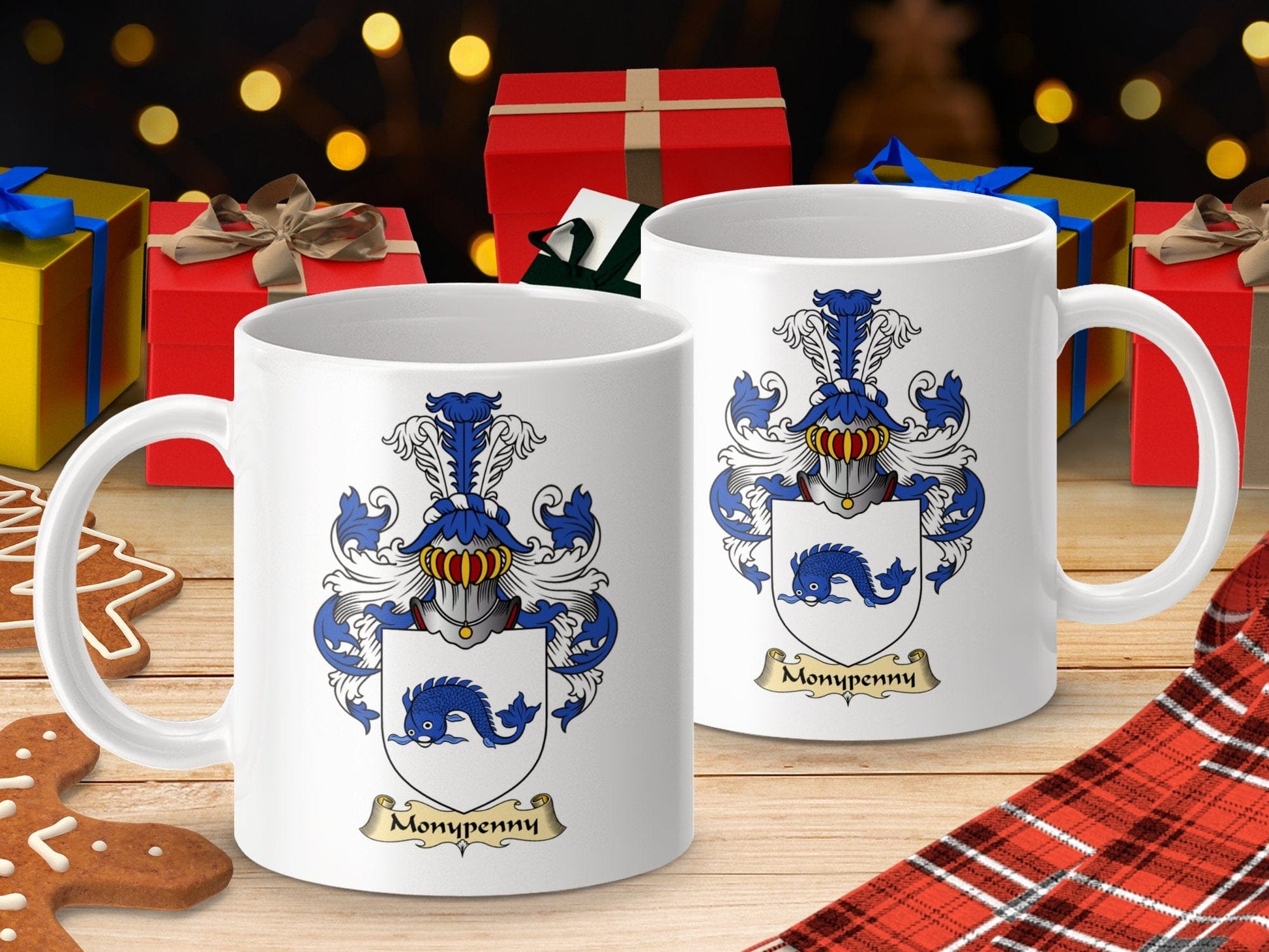 Physical Item 11oz / White Moncreiffe Clan Coat Of Arms Scottish Mug