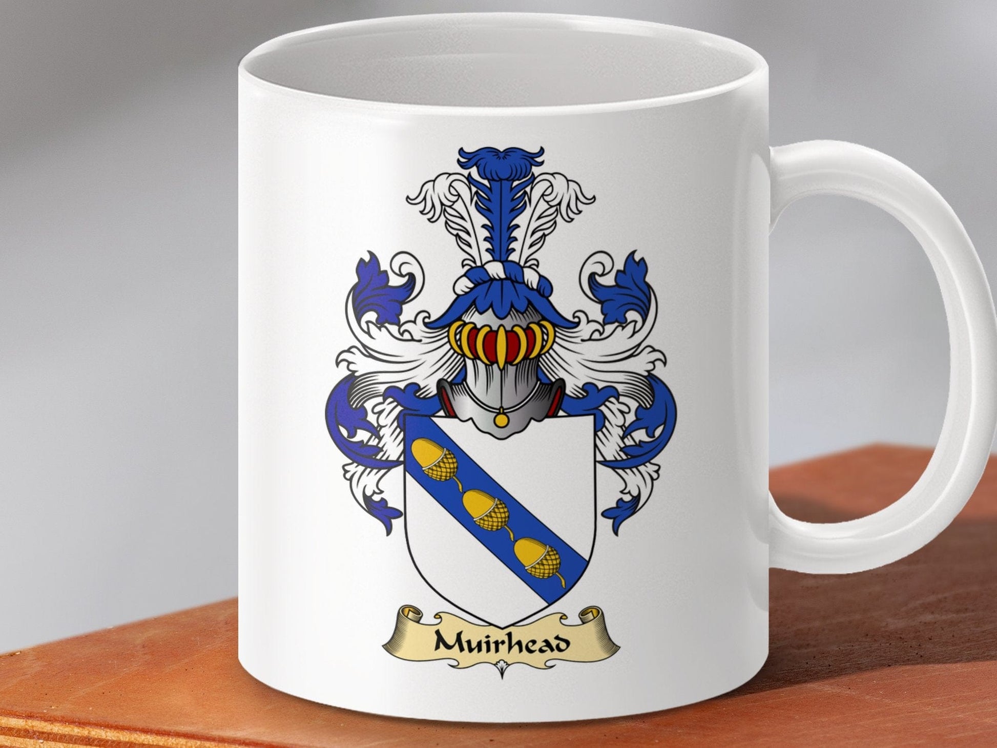 Physical Item 11oz / White Muirhead Clan Coat Of Arms Scottish Mug