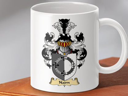 Physical Item 11oz / White Nairn Clan Coat Of Arms Scottish Mug