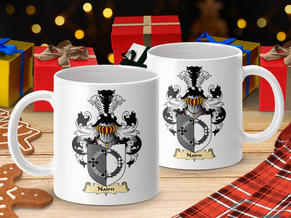 Physical Item 11oz / White Nairn Clan Coat Of Arms Scottish Mug