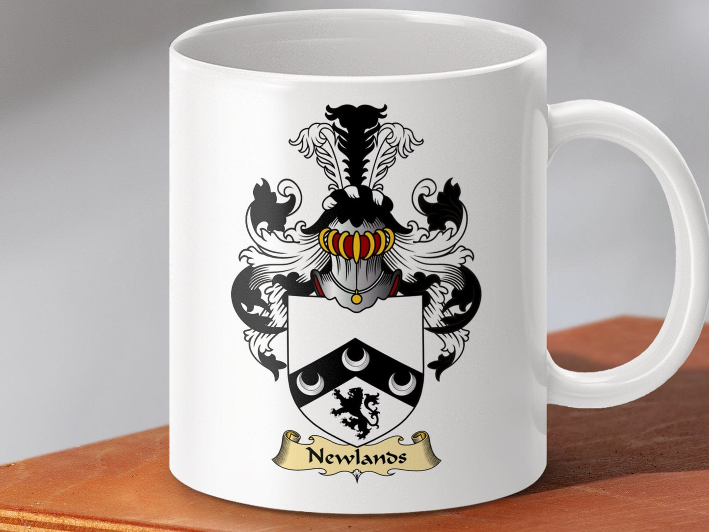 Physical Item 11oz / White Newlands Clan Coat Of Arms Scottish mug