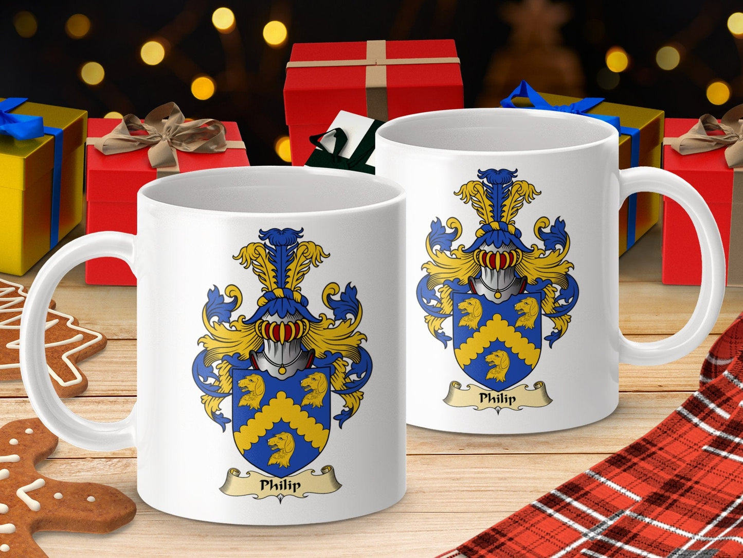 Physical Item 11oz / White Philip Clan Coat Of Arms Scottish Heritage Mug