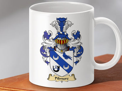 Physical Item 11oz / White Pilmure Clan Coat Of Arms Scottish Mug