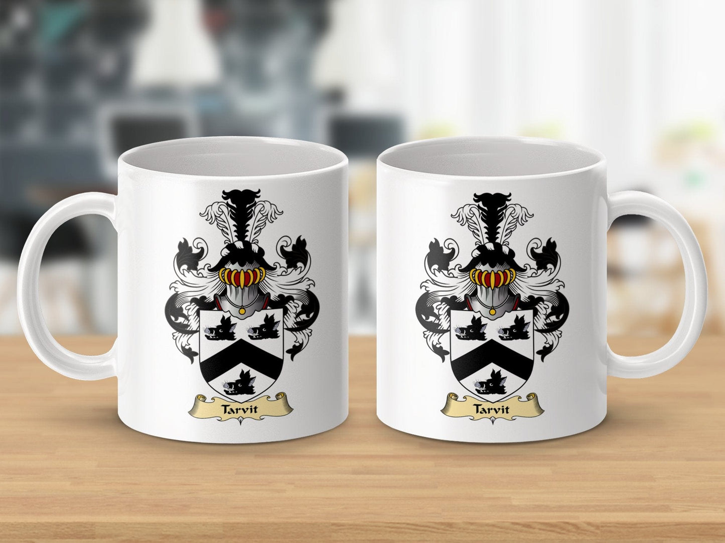 Physical Item 11oz / White Tarvit Clan Coat Of Arms Scottish Mug