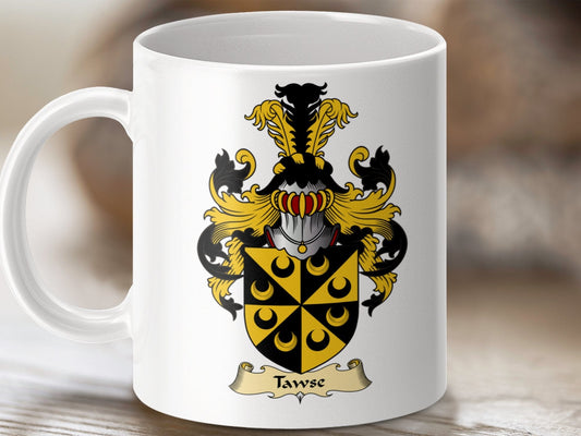 Physical Item 11oz / White Tawse Clan Coat Of Arms Scottish Family Crest Mug