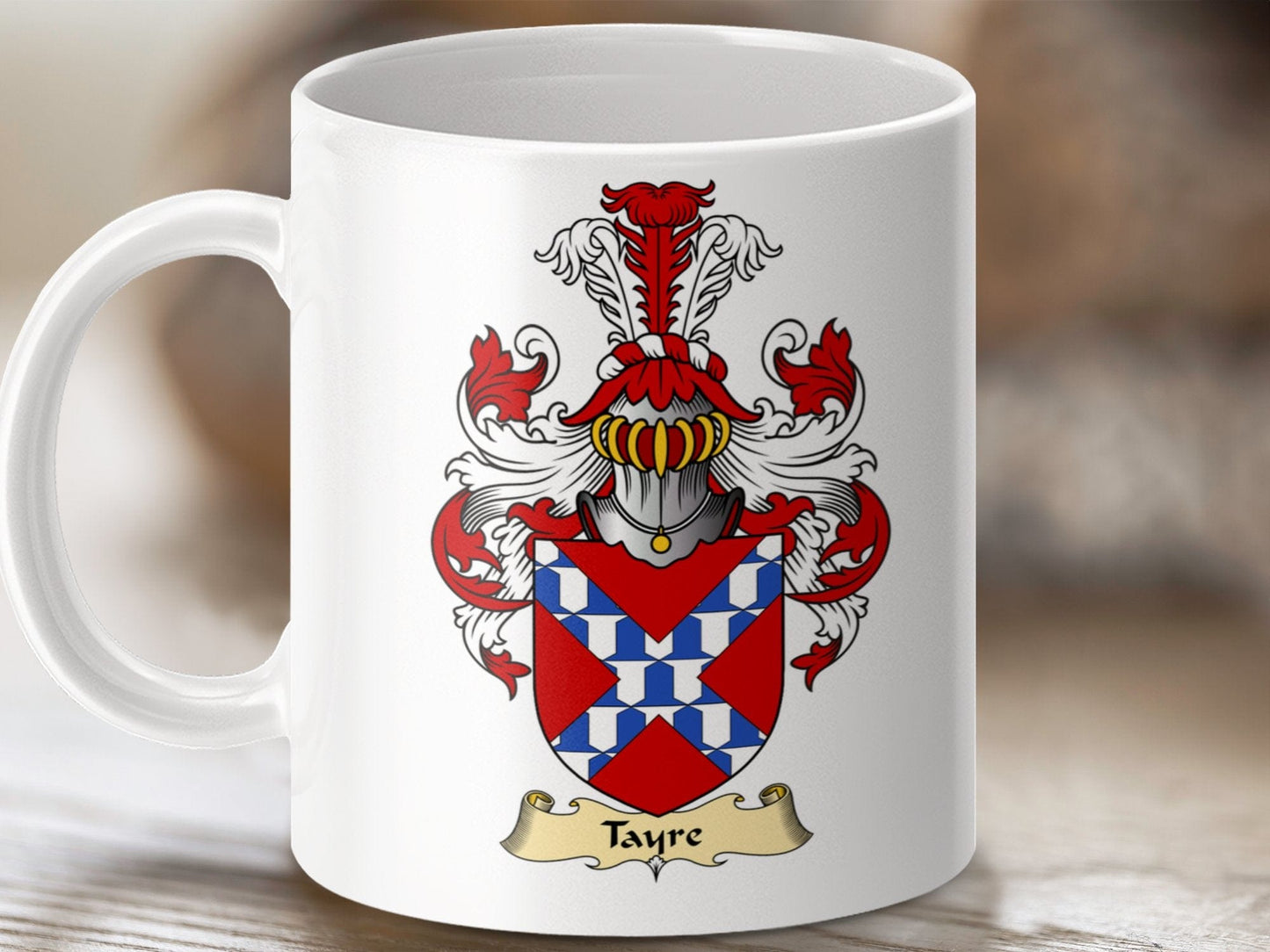 Physical Item 11oz / White Tayre Clan Coat Of Arms Scottish Mug