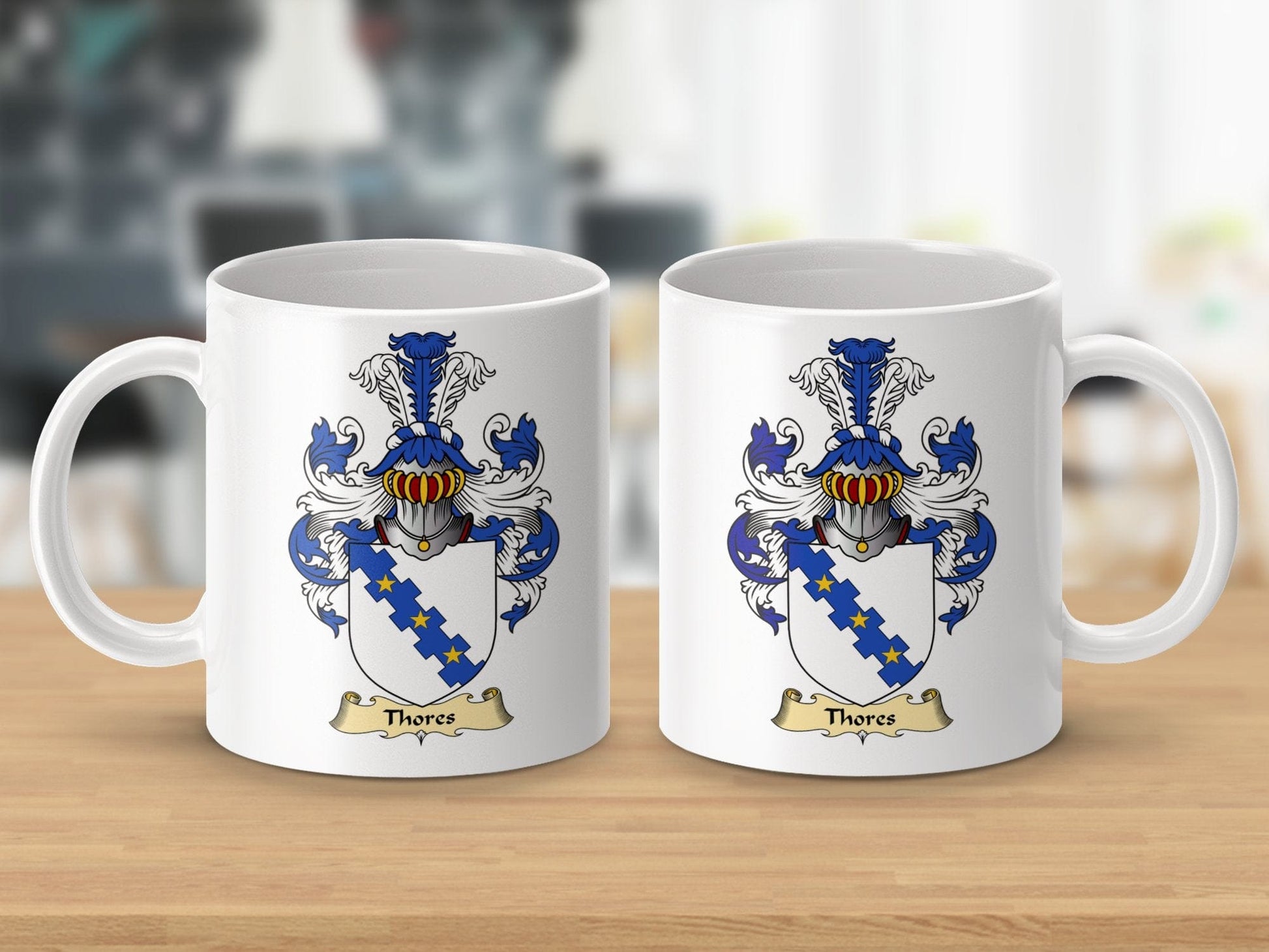 Physical Item 11oz / White Thores Clan Coat Of Arms Scottish Mug