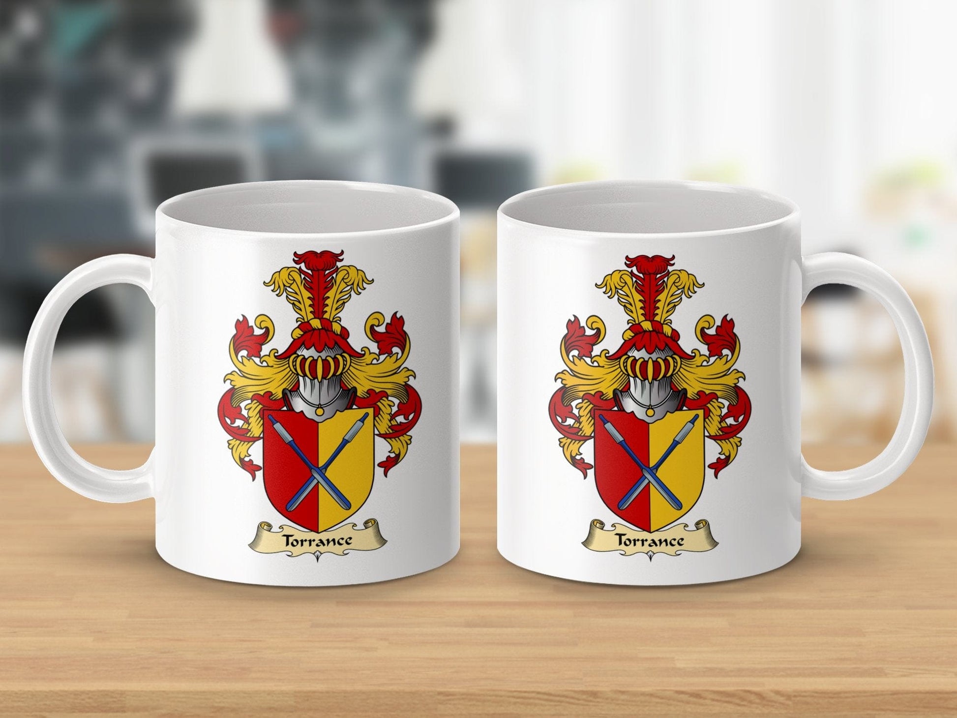 Physical Item 11oz / White Torrance Clan Coat Of Arms Scottish Mug