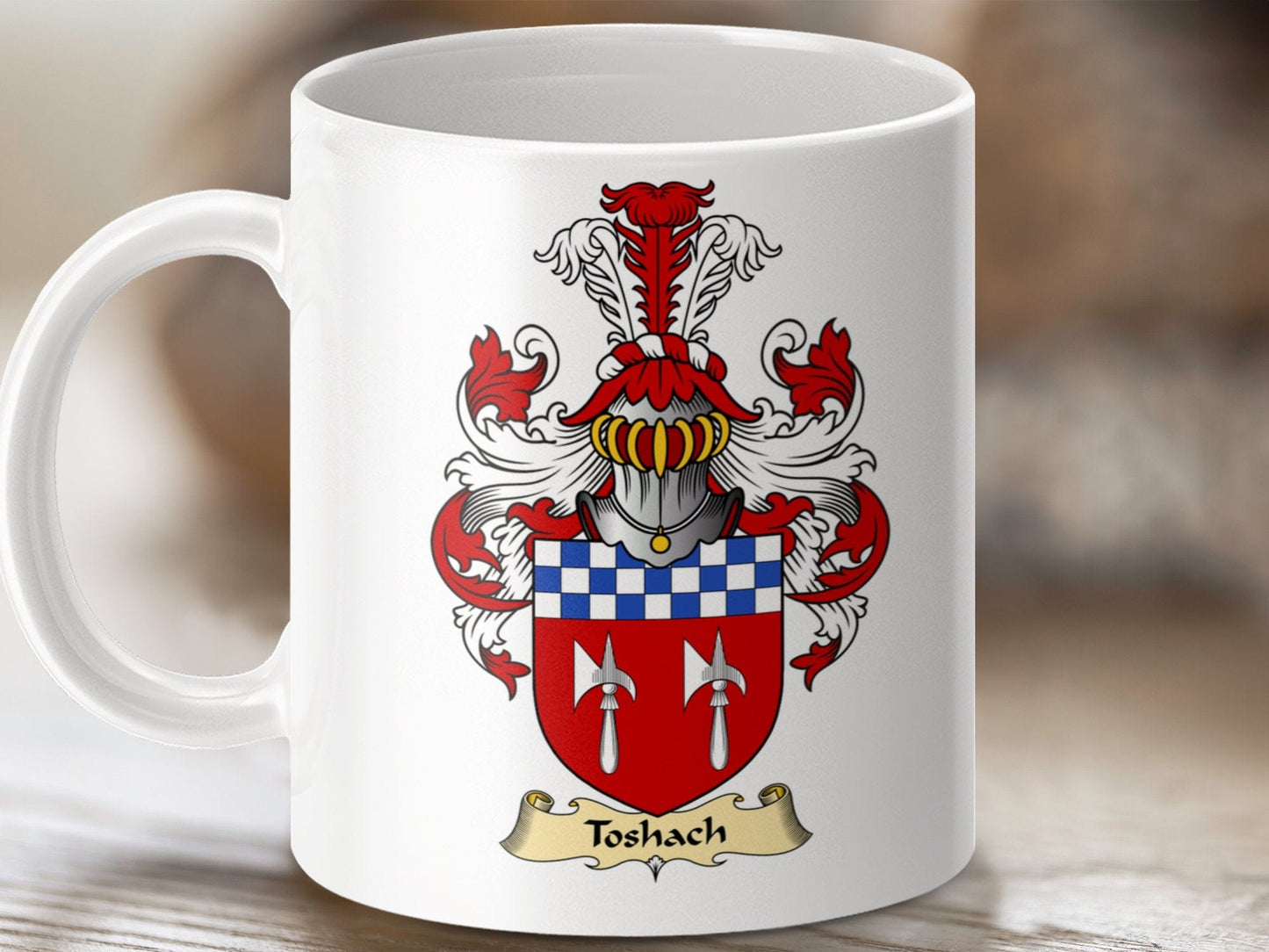 Physical Item 11oz / White Toshach Clan Coat Of Arms Scottish Mug