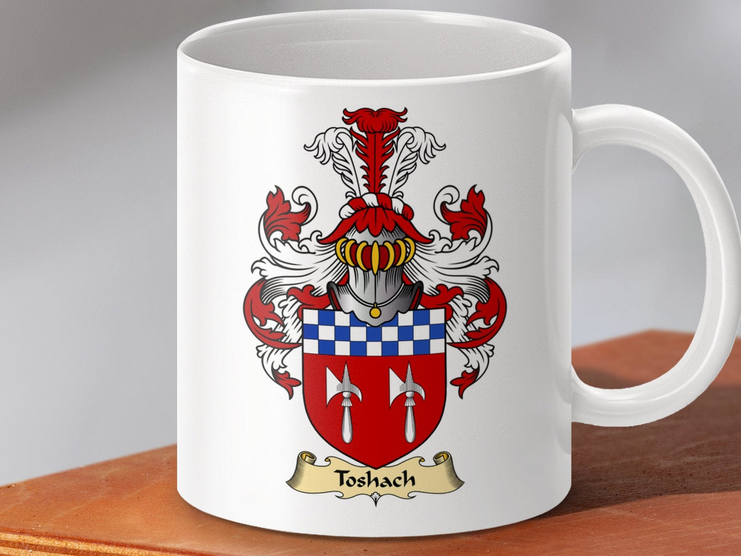 Physical Item 11oz / White Toshach Clan Coat Of Arms Scottish Mug