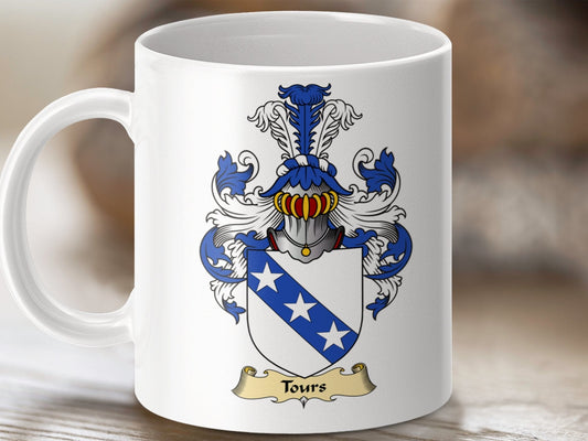 Physical Item 11oz / White Tours Clan Coat Of Arms Scottish Mug