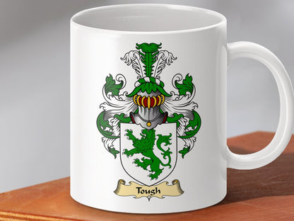 Physical Item 11oz / White Tovsh Clan Coat Of Arms Scottish Mug