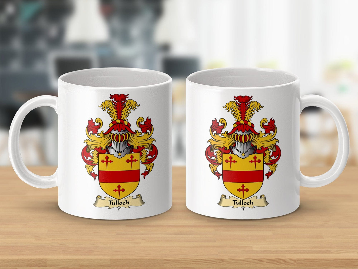 Physical Item 11oz / White Tulloch Clan Coat Of Arms Scottish Mug