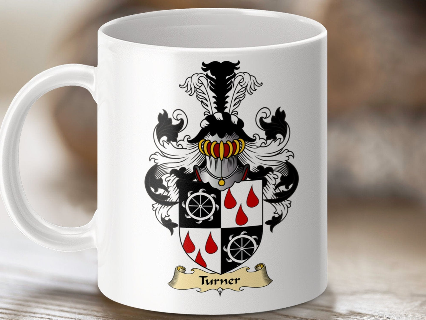 Physical Item 11oz / White Turner Clan Coat Of Arms Scottish Mug