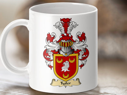 Physical Item 11oz / White Tytler Clan Coat Of Arms Scottish Mug