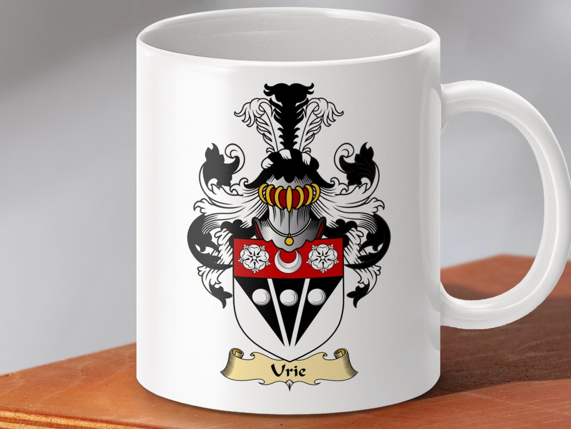 Physical Item 11oz / White Uric Clan Coat Of Arms Scottish Mug