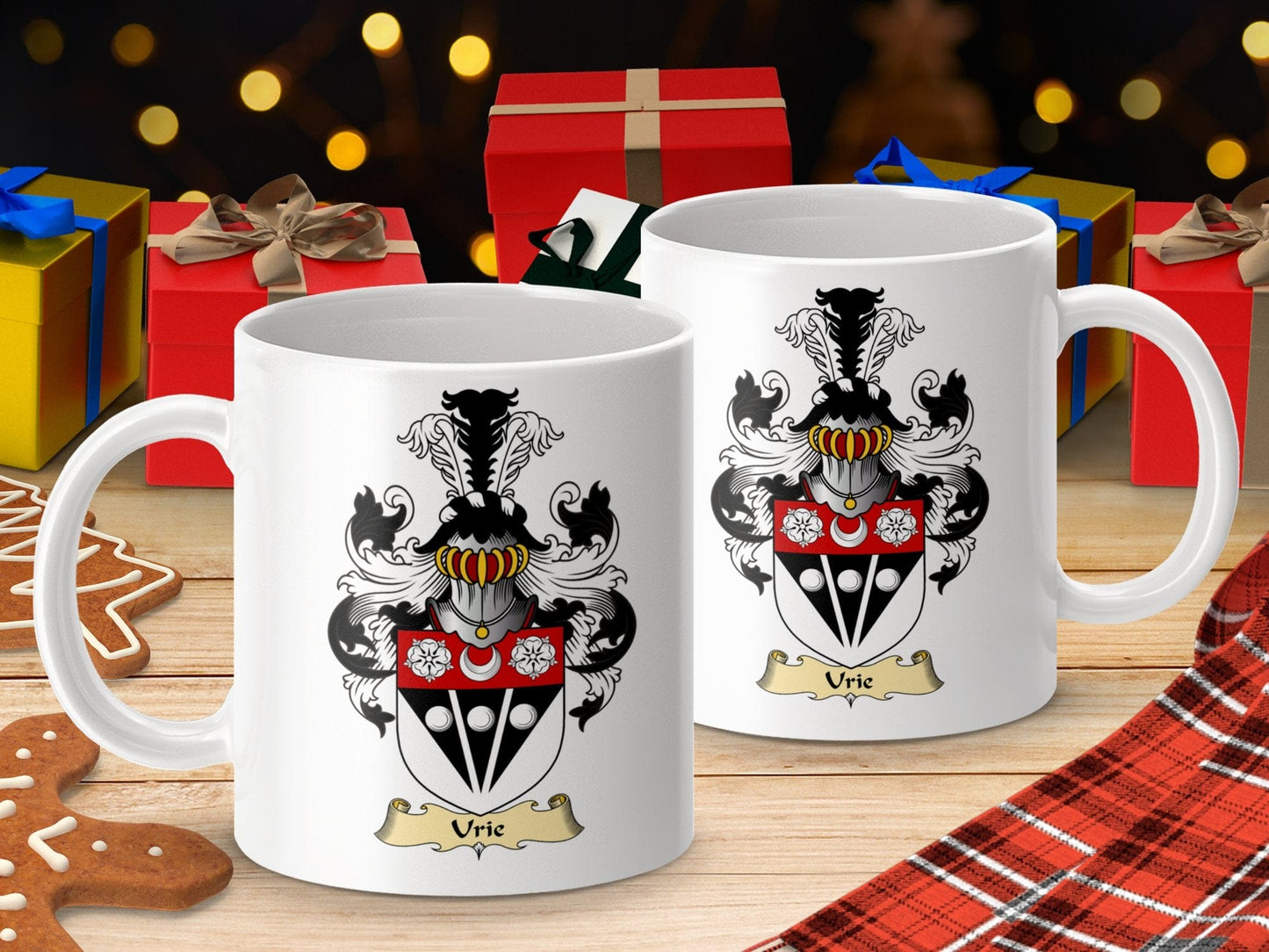 Physical Item 11oz / White Uric Clan Coat Of Arms Scottish Mug