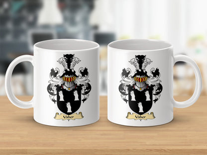 Physical Item 11oz / White Usher Clan Coat Of Arms Scottish Clan Coffee Mug