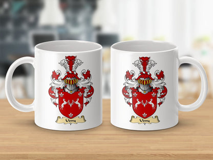 Physical Item 11oz / White Usny Clan Coat Of Arms Scottish mug