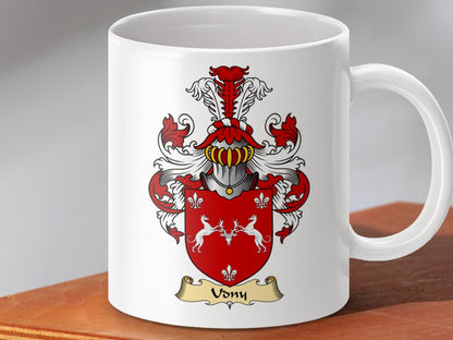 Physical Item 11oz / White Usny Clan Coat Of Arms Scottish mug