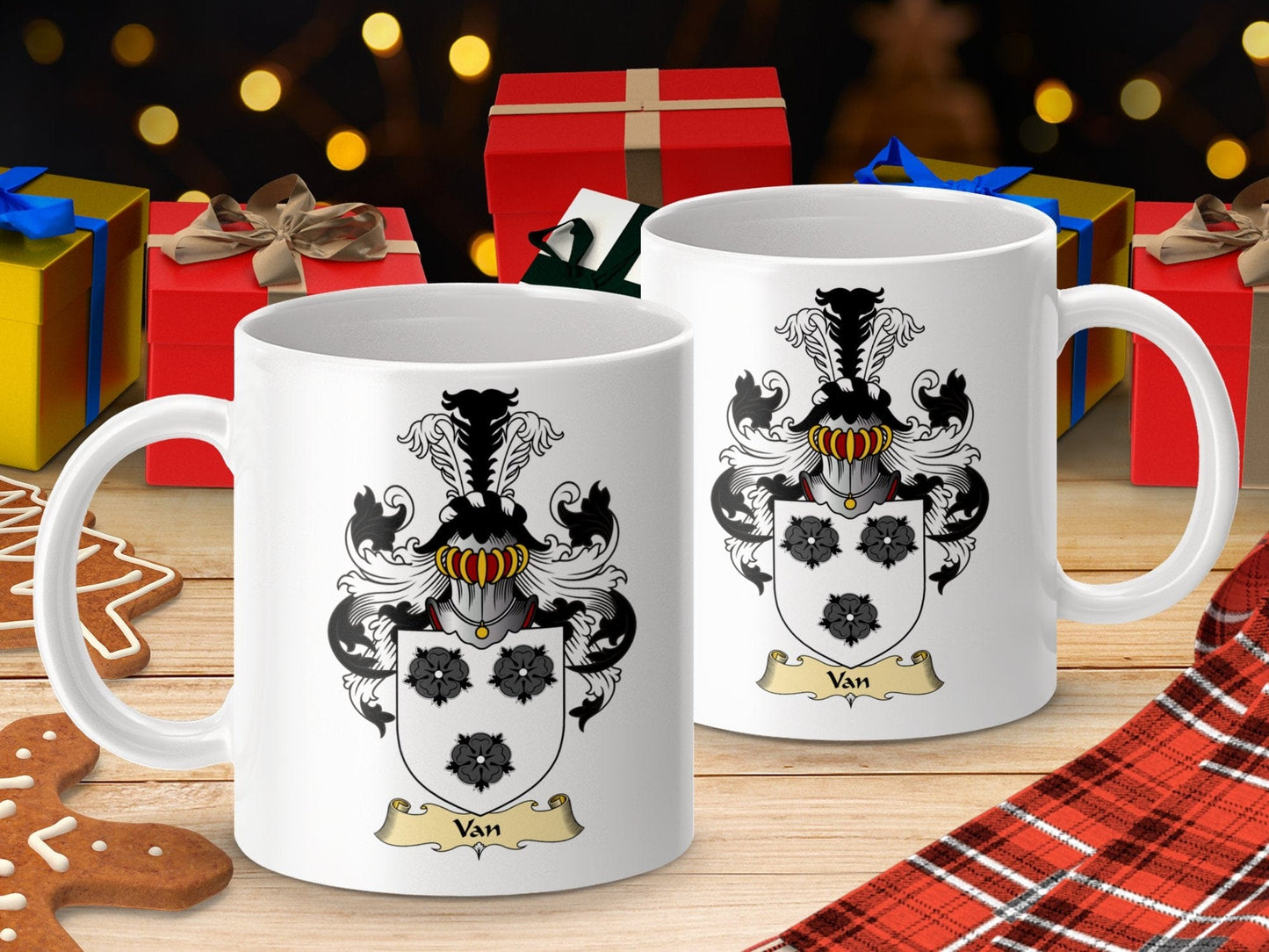 Physical Item 11oz / White Vance Clan Coat Of Arms Scottish Clan Mug