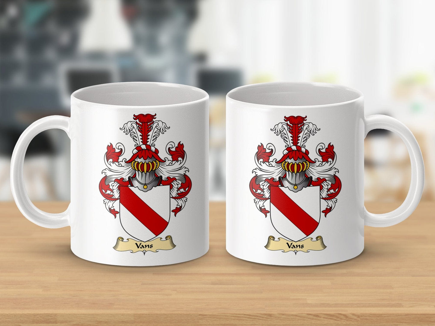 Physical Item 11oz / White Vans Clan Coat Of Arms Scottish Clan Mug