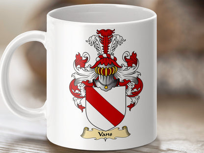 Physical Item 11oz / White Vans Clan Coat Of Arms Scottish Clan Mug