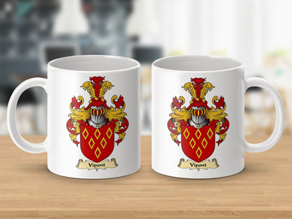 Physical Item 11oz / White Vipont Clan Coat Of Arms Scottish Crest Mug Select Gift